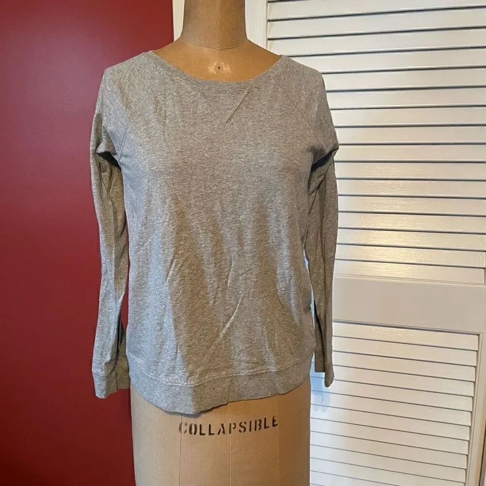 J CREW | long sleeve gray top XS